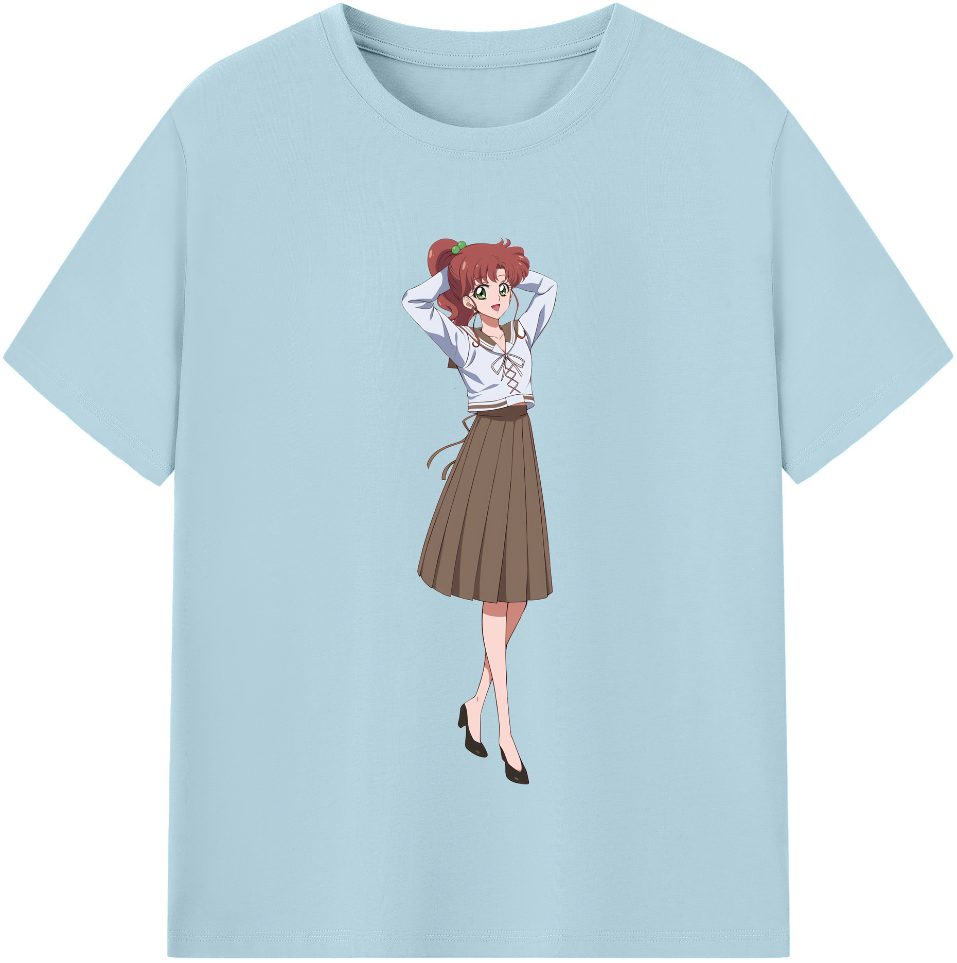 （画像用） 美少女戦士セーラームーン 木野 まこと きの まこと Sailor Moon Kino Makoto （セーラージュピター；Sailor Jupiter） 綿100％半袖Tシャツ（フロントプリント）